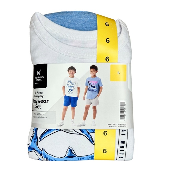 NWT Member's Mark Boy's 4-Piece Mix N Match Everyday Playwear Set - Picture 6 of 7